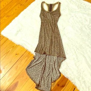 3/$15 NWT Sparkle Cheetah Print High-Low Dress